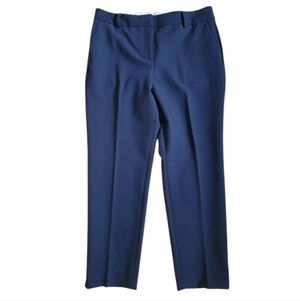 10P Talbots Hampshire Ankle Pants Navy Split Hems